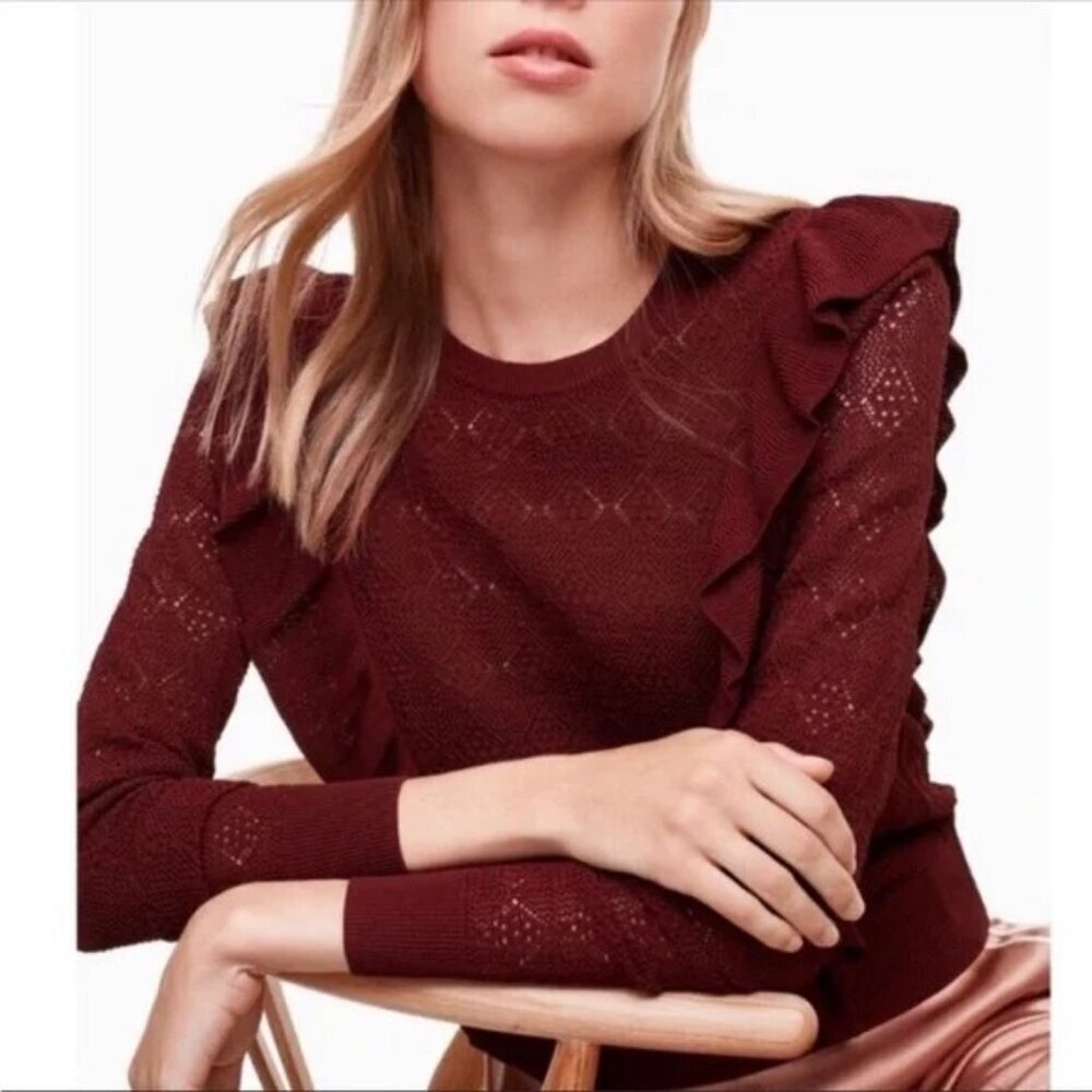 Aritzia Wilfred Bernelle Knit Sweater In Truffle Size XS - Picture 2 of 10